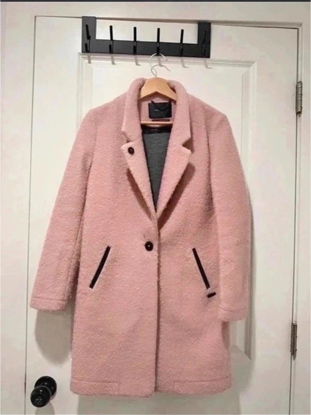 Maison Scotch Star de la Saison Wool Blend Pink Coat - Picture 2 of 6